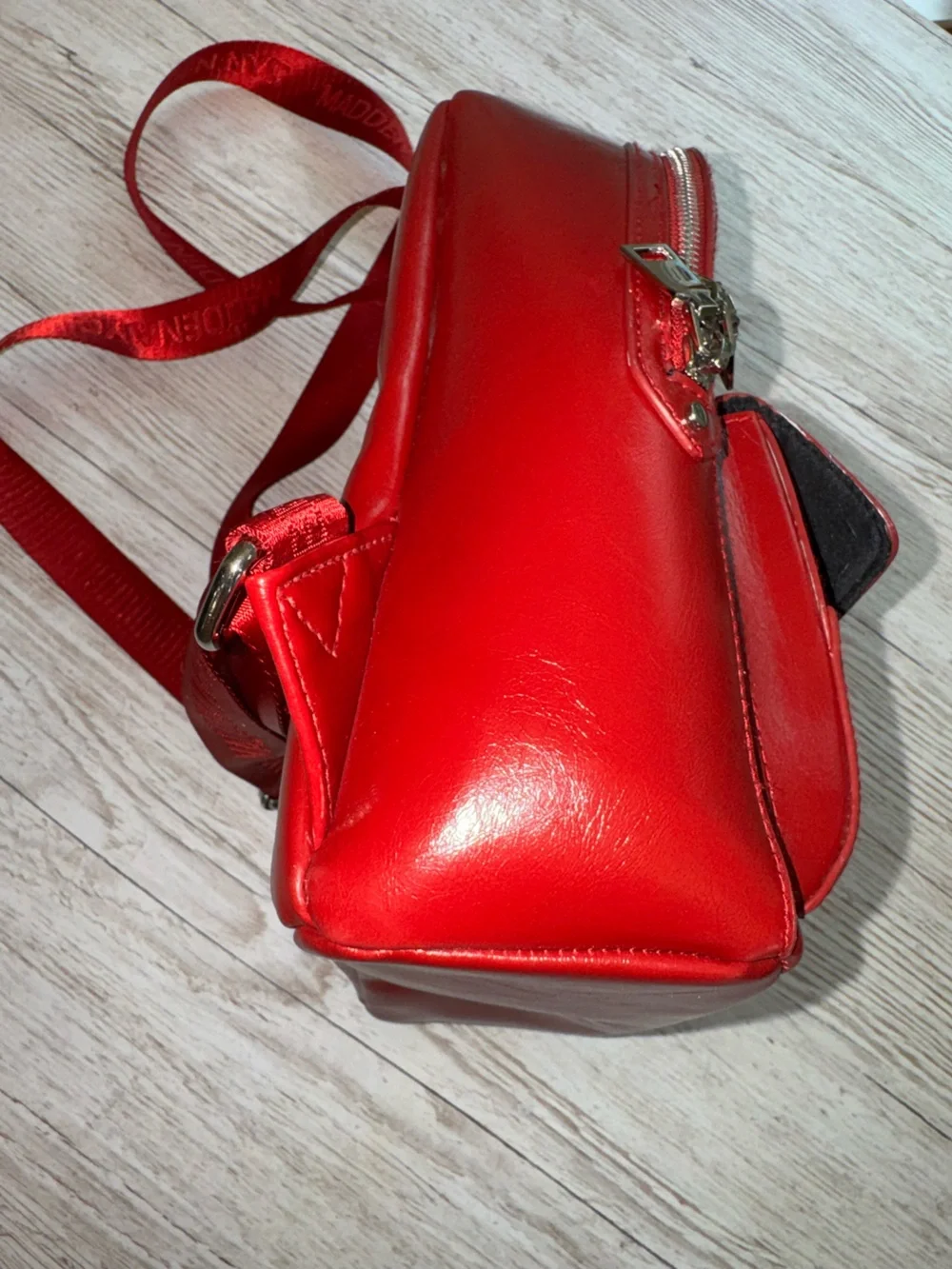 Steve Madden Shiny Red Mini Backpack